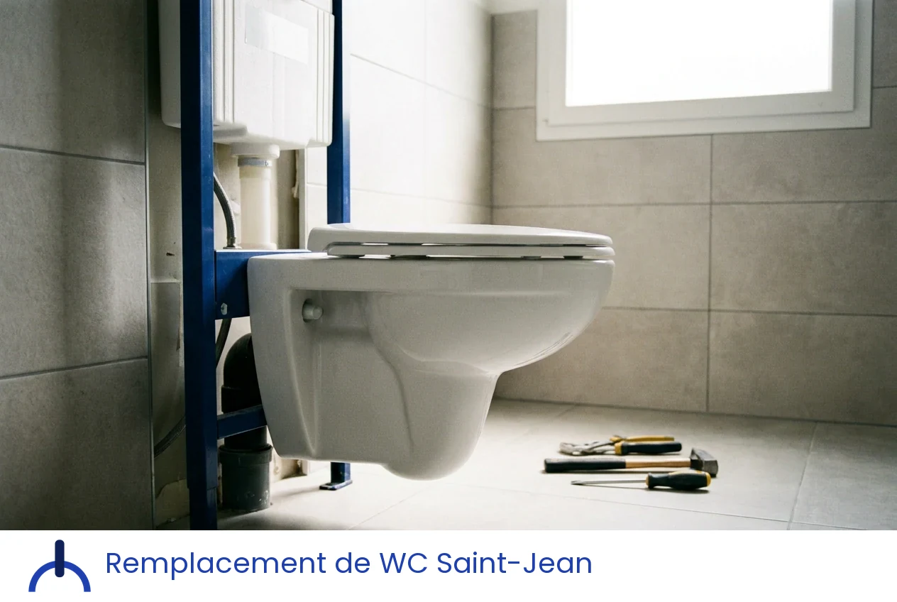 Remplacement de WC à Saint-Jean