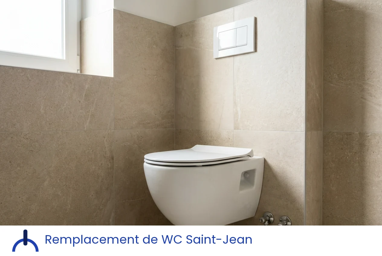 Remplacement de WC à Saint-Jean