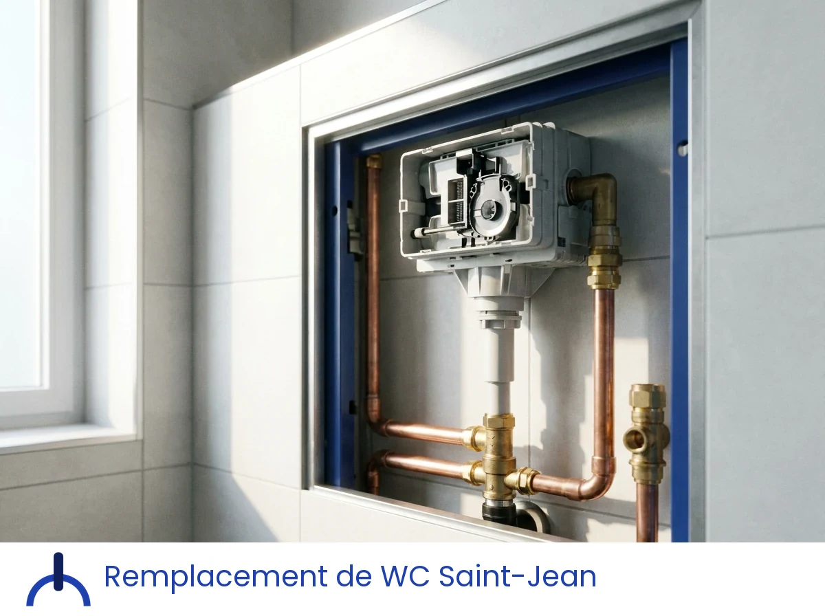 Remplacement de WC à Saint-Jean