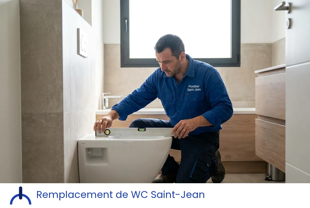 Remplacement de WC à Saint-Jean